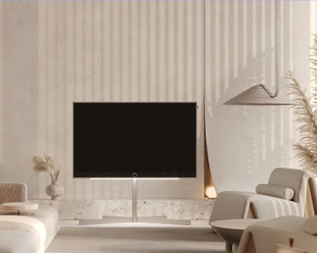 Loewe TV auf einem Standfuß